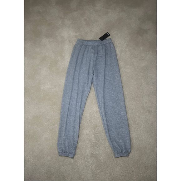 NWT Nasty Gal Jog the Limelight Stretch Grey Joggers | Size Medium - Picture 1 of 3